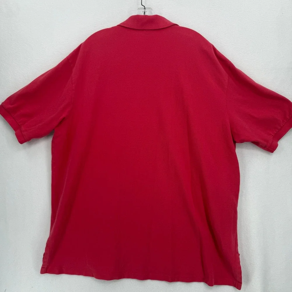 Polo Ralph Lauren Polo Shirt Mens 2XLT Red Pique Short Sleeve Green Pony Logo